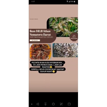 

ikan bilih/bilis singkarak(mentah 1000gr)