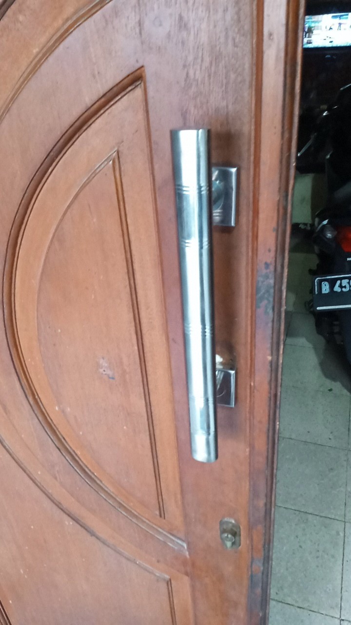 Handle Pintu Rumah 25 Cm Oval Gepeng Kayu Natural Coklat 1 In Tarikan Pintu Gagang Pintu Kuncipintu.