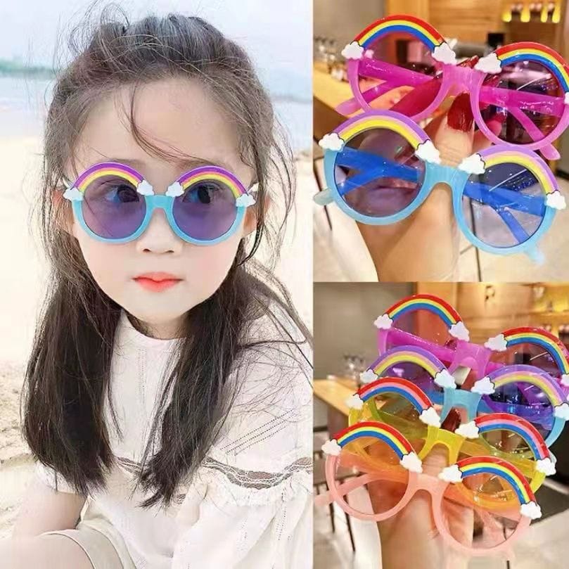 AFM Kacamata Anak Warna Rainbow Kacamata New Trend Fashion Anak Motif Pelangi Fashion Korea