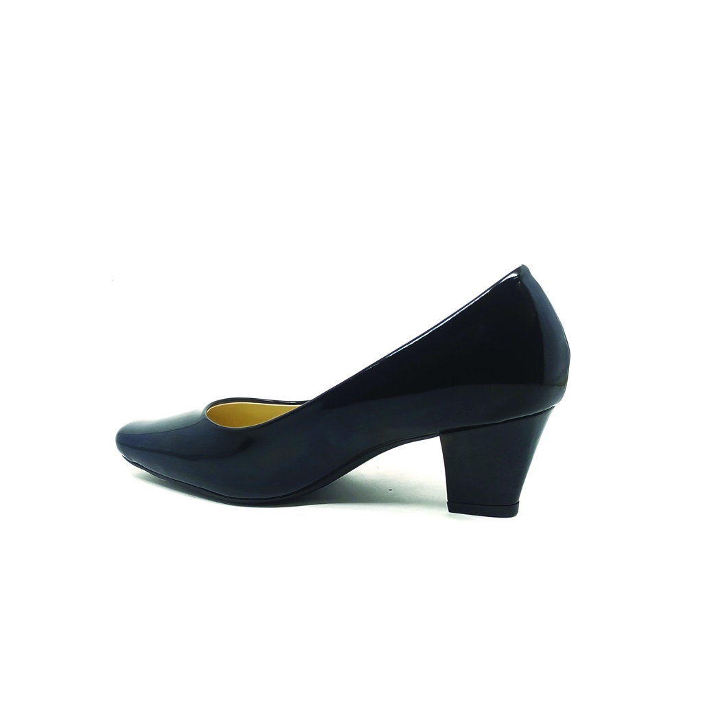 Workswell Sepatu Kerja Wanita Medium Heels 5cm Kode RTL2 Hitam Glosy