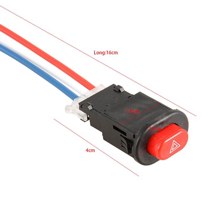 Saklar Tombol Switch HAZARD On Off Lampu Motor Mobil