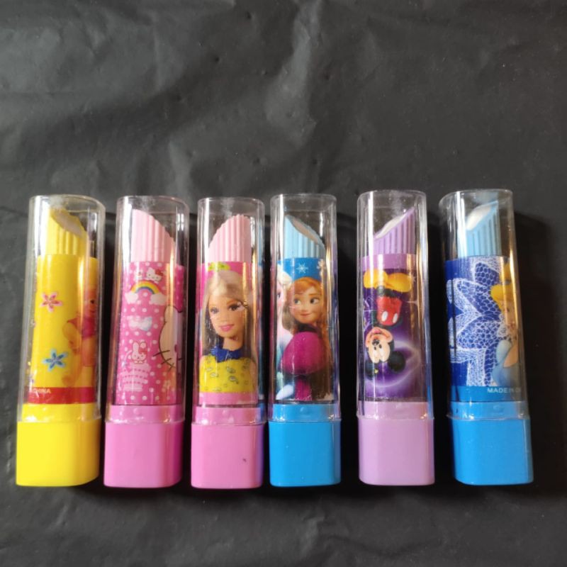

1pck penghapus model lipstik isi 6