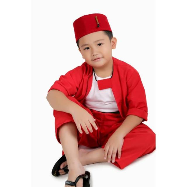 Baju silat anak betawi stelan pangsi anak betawi