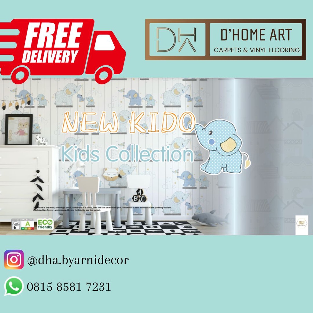 Wallpaper Dinding New Kido Kamar Anak Kartun Animasi