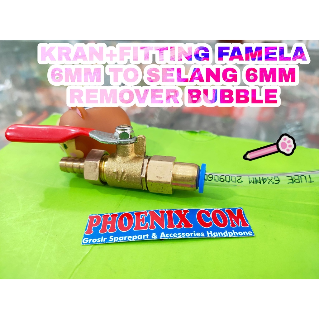 KRAN+FITTING FAMELA 6MM TO SELANG 6MM REMOVER BUBBLE