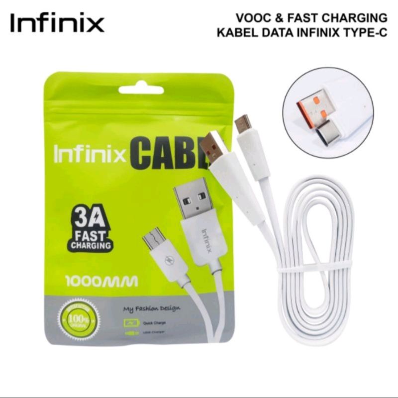 KABEL DATA / KABEL CAS TYPE C ATAU MICRO USB SUPPORT FAST CHARGING INFINIX ORIGINAL MURAH