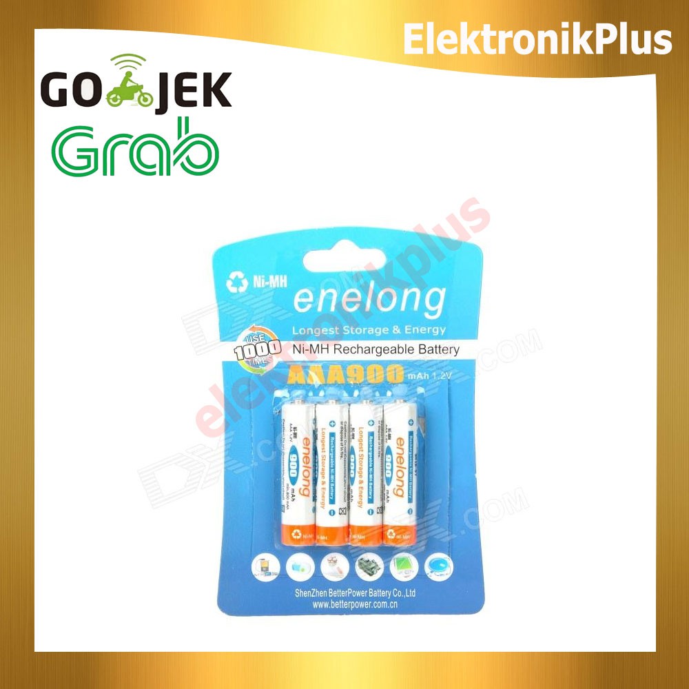 Baterai Isi Ulang Enelong AAA 900mAh Batery Rechargeable Baterai 4pcs