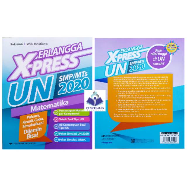 Buku Erlangga X Press Xpress Un Smp Mts 2020 Matematika Shopee