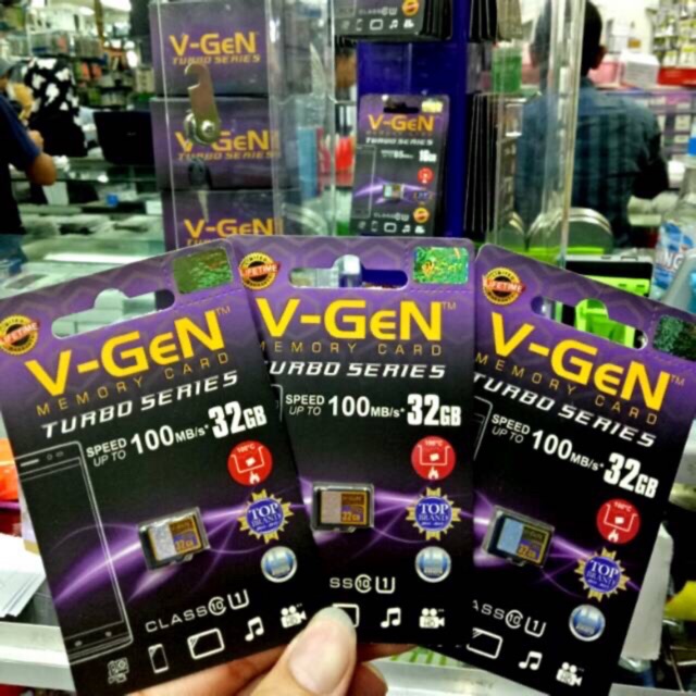 MEMORI CARD ORIGINAL V-GEN  SPEED 100MB/s CLASS10 32GB C10