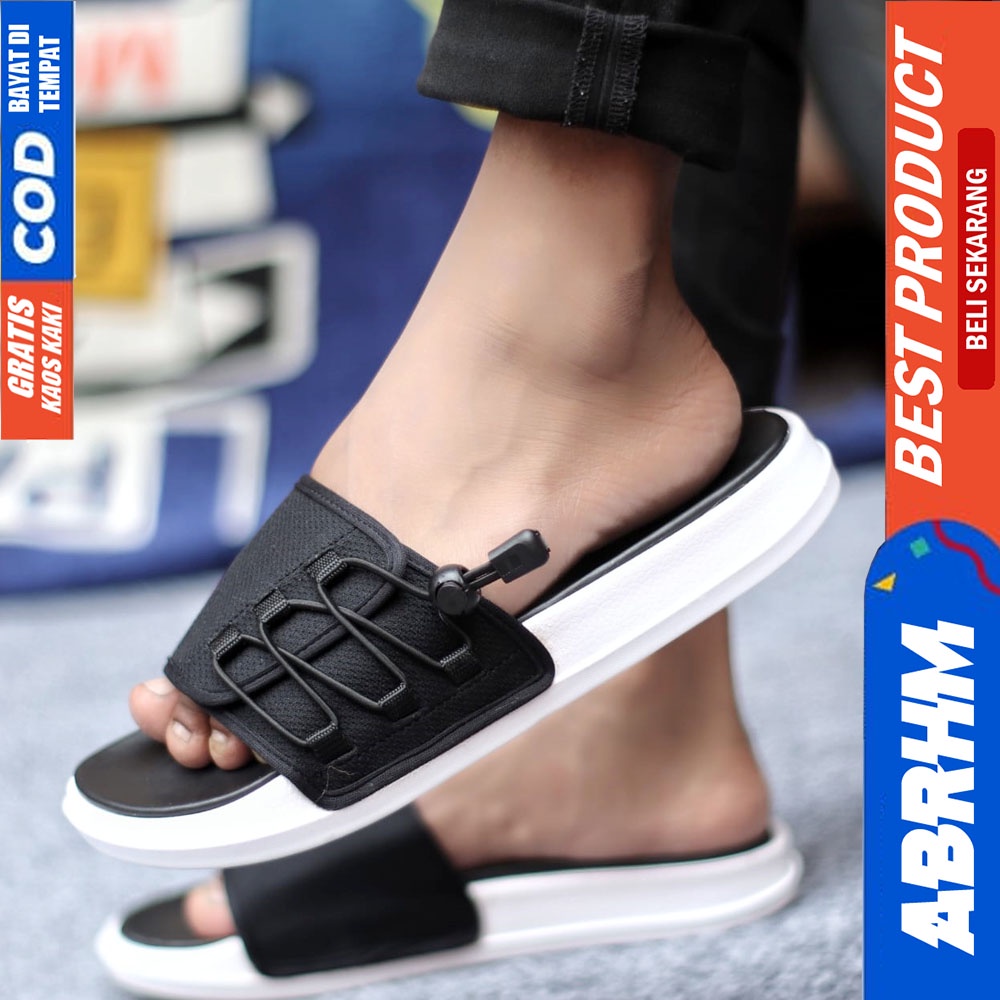 ABRHM BWO Sandal Pria Slop Distro Kekinian Terbaru