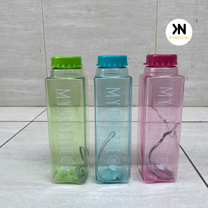 Botol Minum My Bottle Kotak Persegi 500 ML TUTUP BULAT