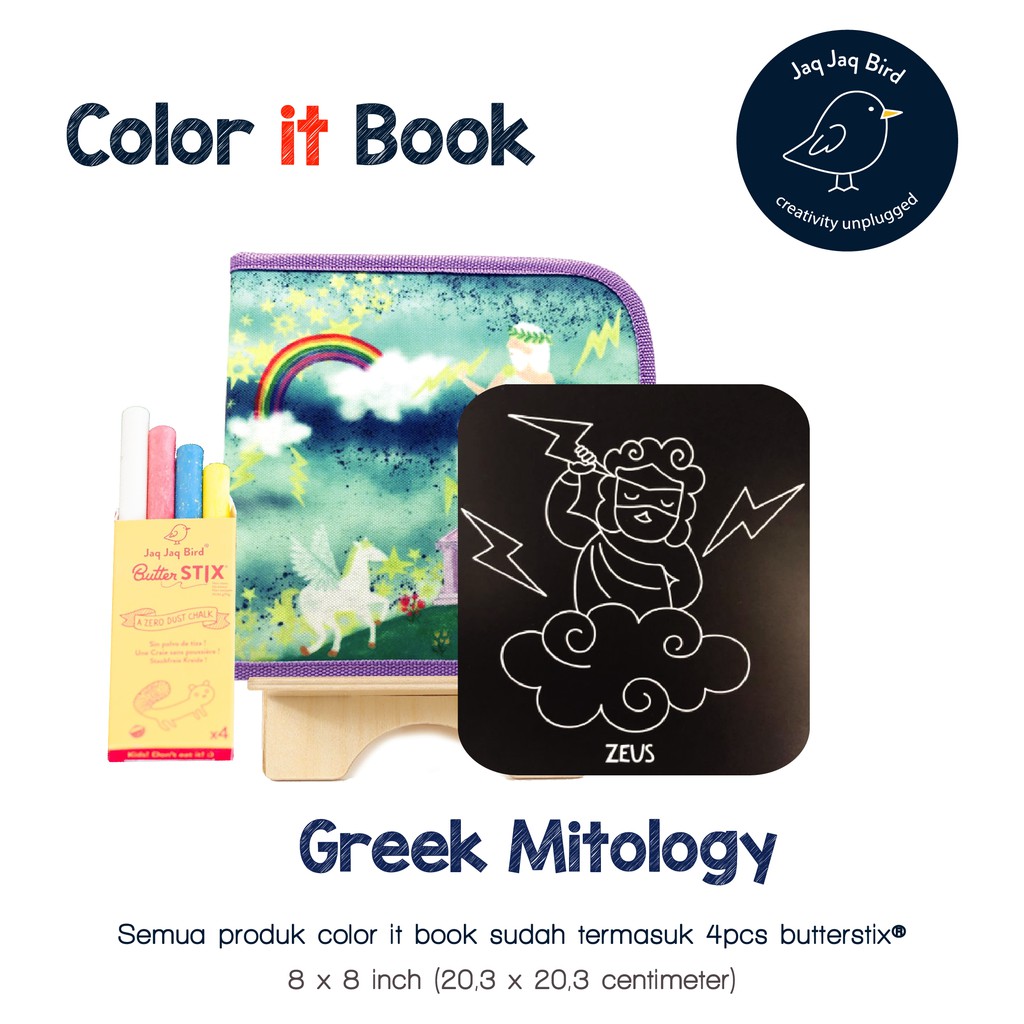 Jual Jaq Jaq Bird Buku Mewarnai Color It Book Greek Mythology 8 Pages