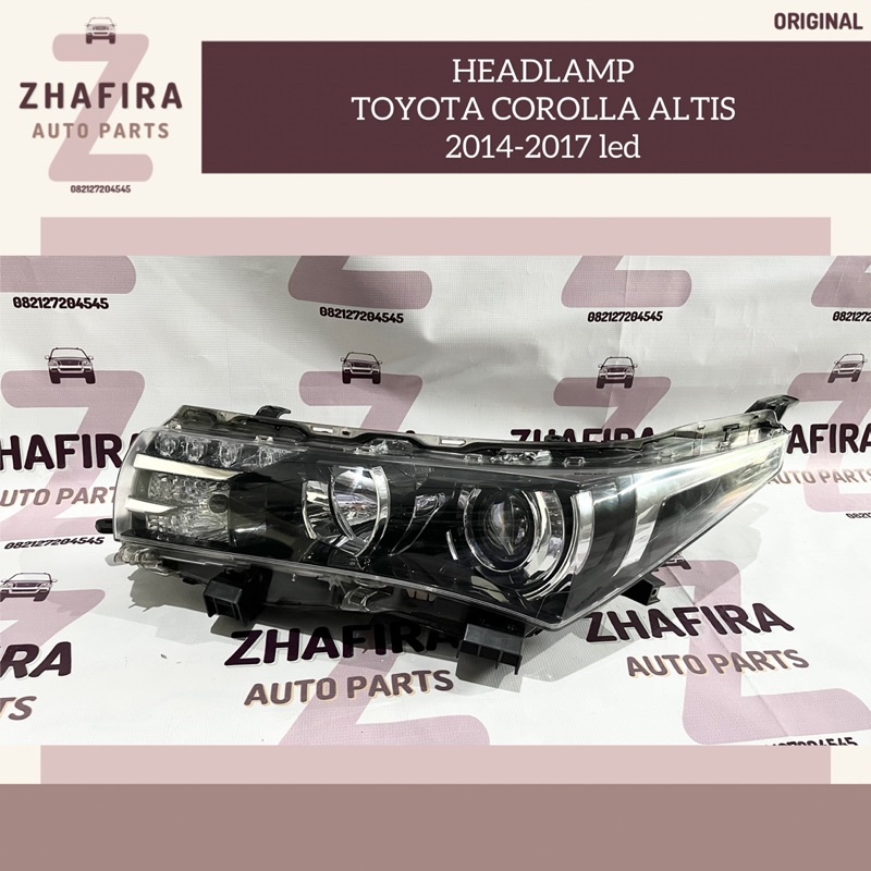 headlamp headlight head lamp light lampu depan utama mobil toyota corolla altis 2014 2015 2016 2017 