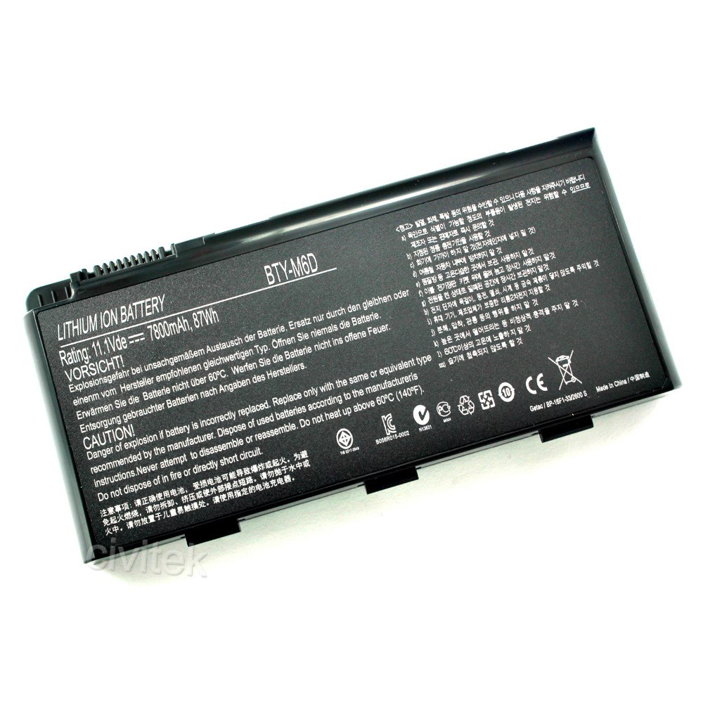 MSI Original Laptop Battery GT60 GT663 GT680 GX660 GX60 BTY-M6D.
