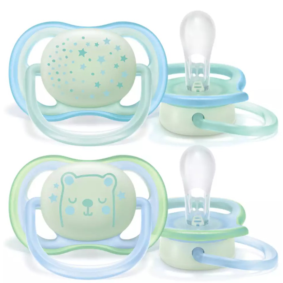 Philips Avent Empeng Ultra AIr Night 0-6m SCF376/11 Twin Pack Pacifier