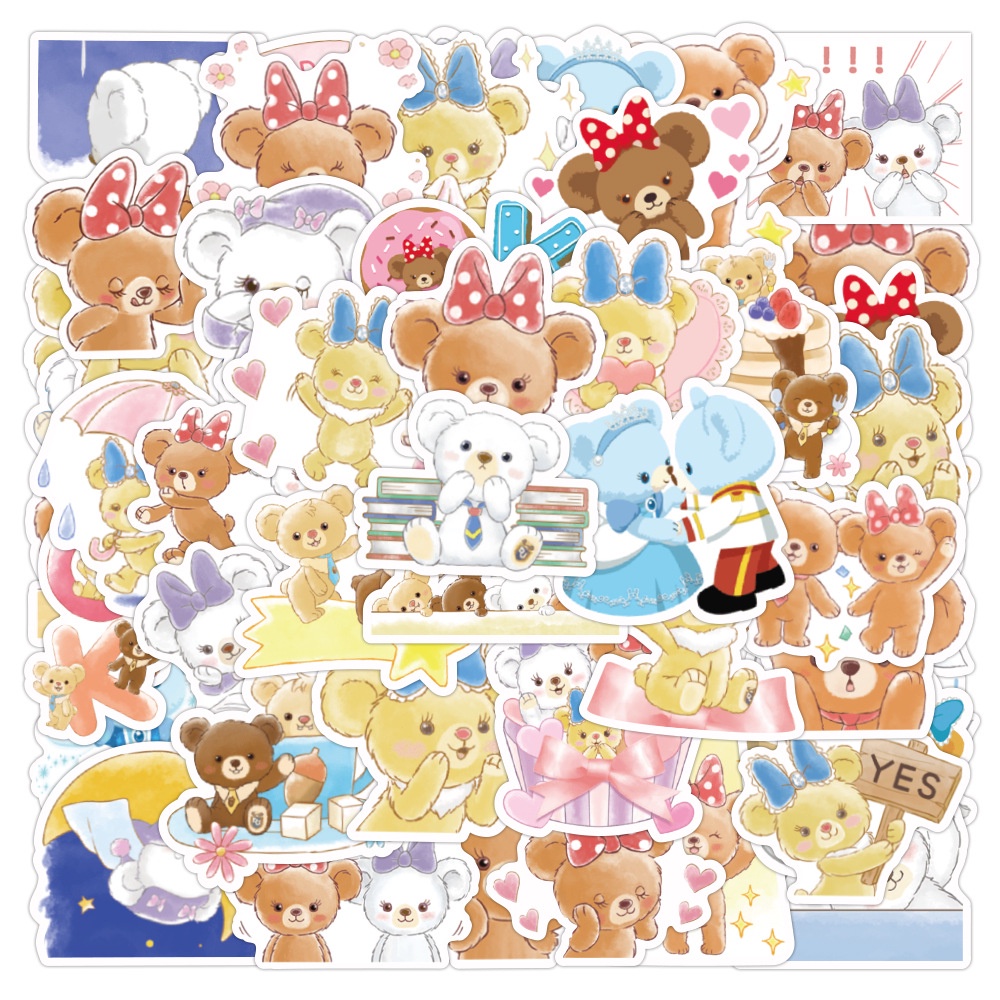 StellaLou stiker lucu kartun anime Jurnal bahan Duffy beruang Cangkir air epoxy ponsel case tangan B