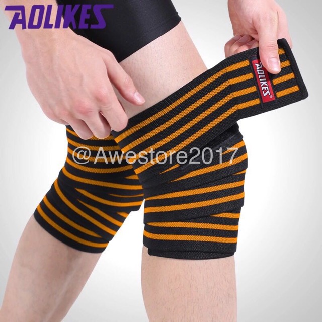 AOLIKES Knee Wrap Wraps Strap Straps Power Lifting Fitness Gym Wrist