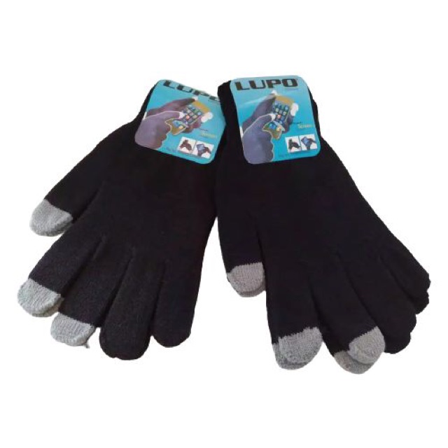 Sarung tangan motor touchscreen warna hitam pria dan wanita