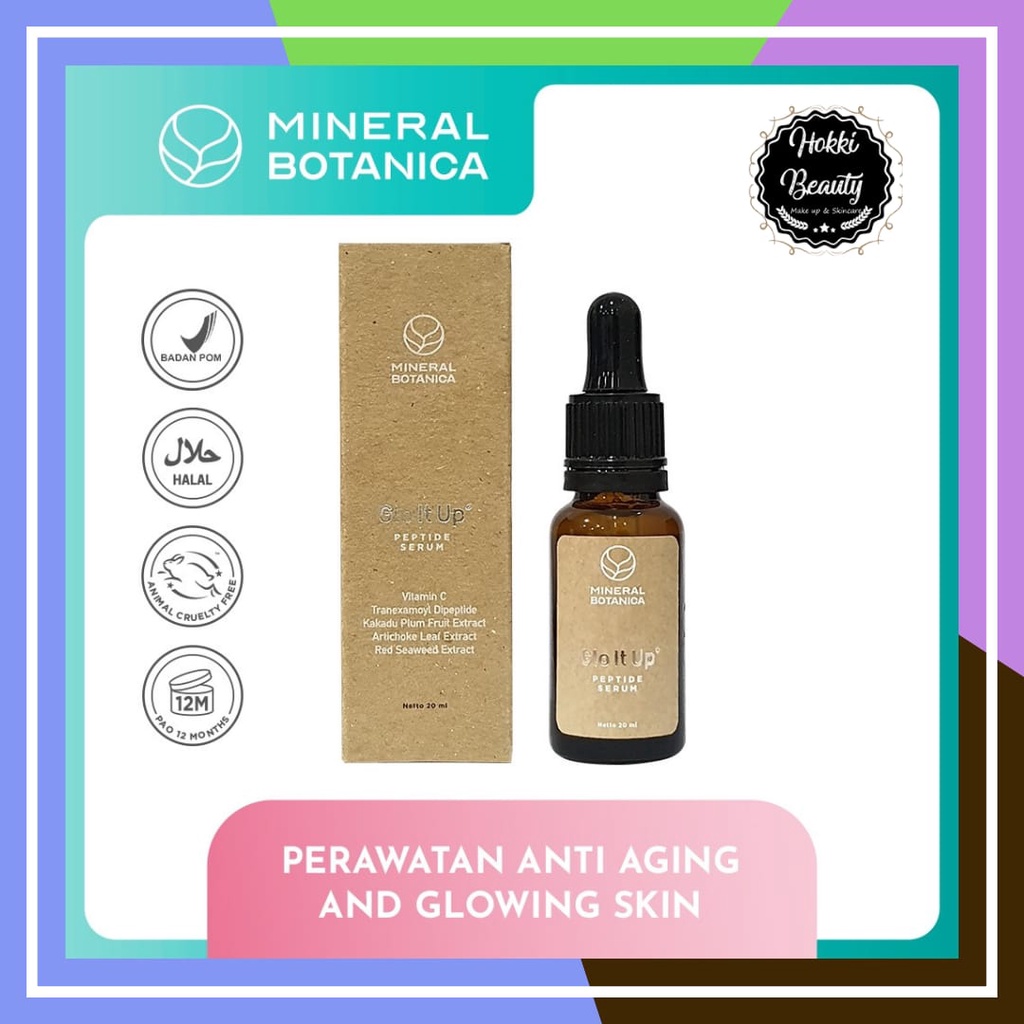 Mineral Botanica Glo It Up - Peptide Serum 20ml (untuk anti aging dan glowing skin)