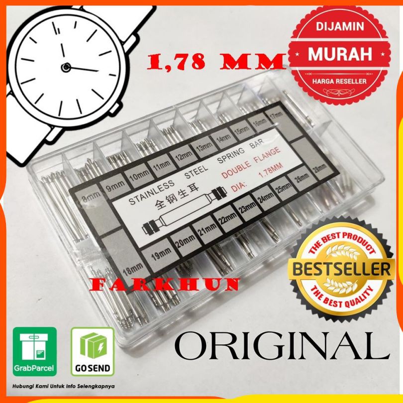 PAKET KOMPLIT SPRING BAR ORI 1.78MM PIN PEN TERMURAH WATCH STRAP BAND JAM TANGAN 1.78 MM SPRINGBAR