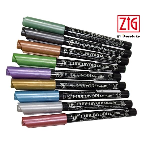 

Zig brush fudebiyori metallic kuas lukis CBK 55MT