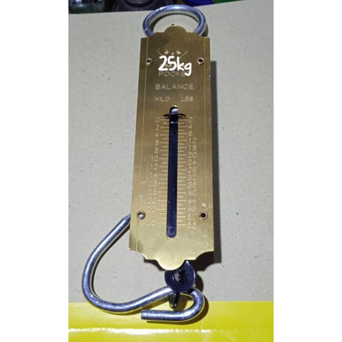 Timbangan Gantung 25 Kg dan 50 Kg Model Per, Kuningan