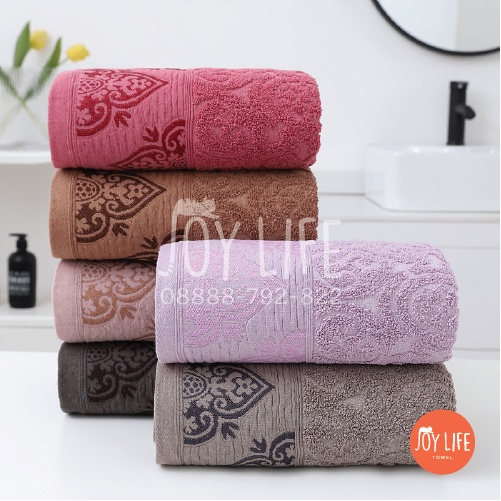 Handuk mandi katun 80cmx160cm / handuk dewasa / motif wayang tebal dan lembut