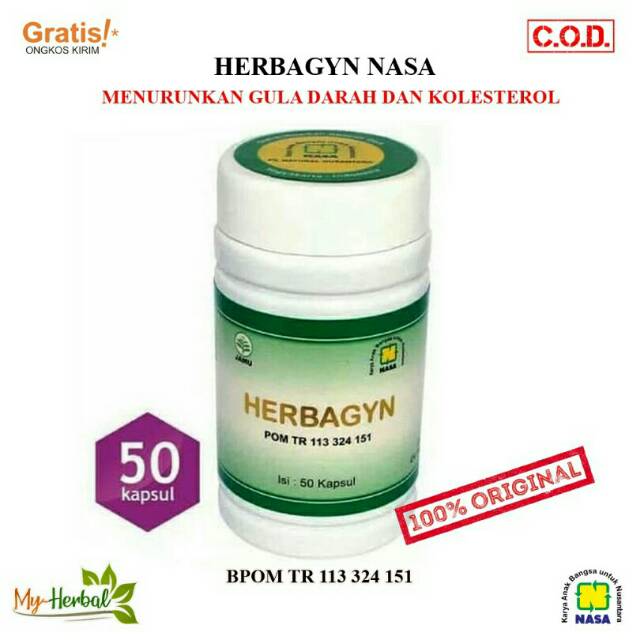 COD  HERBAGYN NASA /OBAT KOLESTEROL HERBAL NASA
