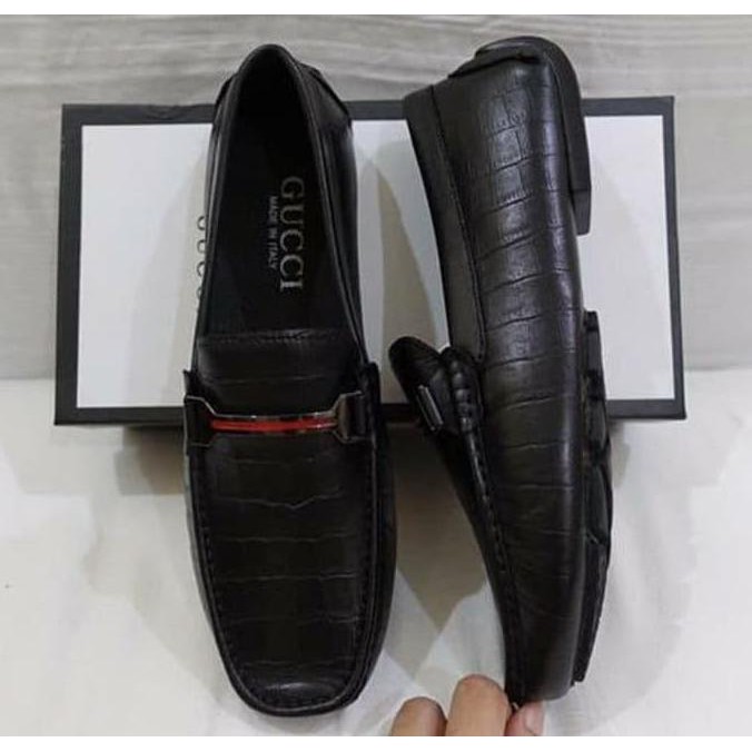 Produk The Best JUAL SEPATU GUCCI MEN LOAFER BLACK GG MIRROR QUALITY HARGA RAMAH