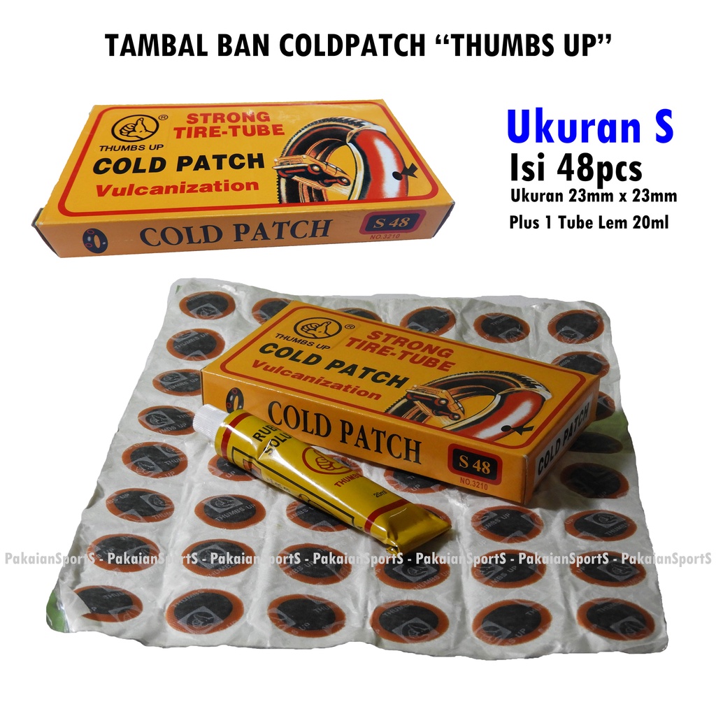 Terlaris Alat Tambal Ban Sepeda / Cold Patch / Tip Top Ukuran M ( 48 Patch ) / COLD PATCH M48