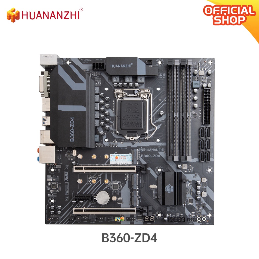 PREORDER HUANANZHI B360 ZD4 M-ATX Motherboard Intel LGA 1151 Support 8 9 generation DDR4 2133 2400 2