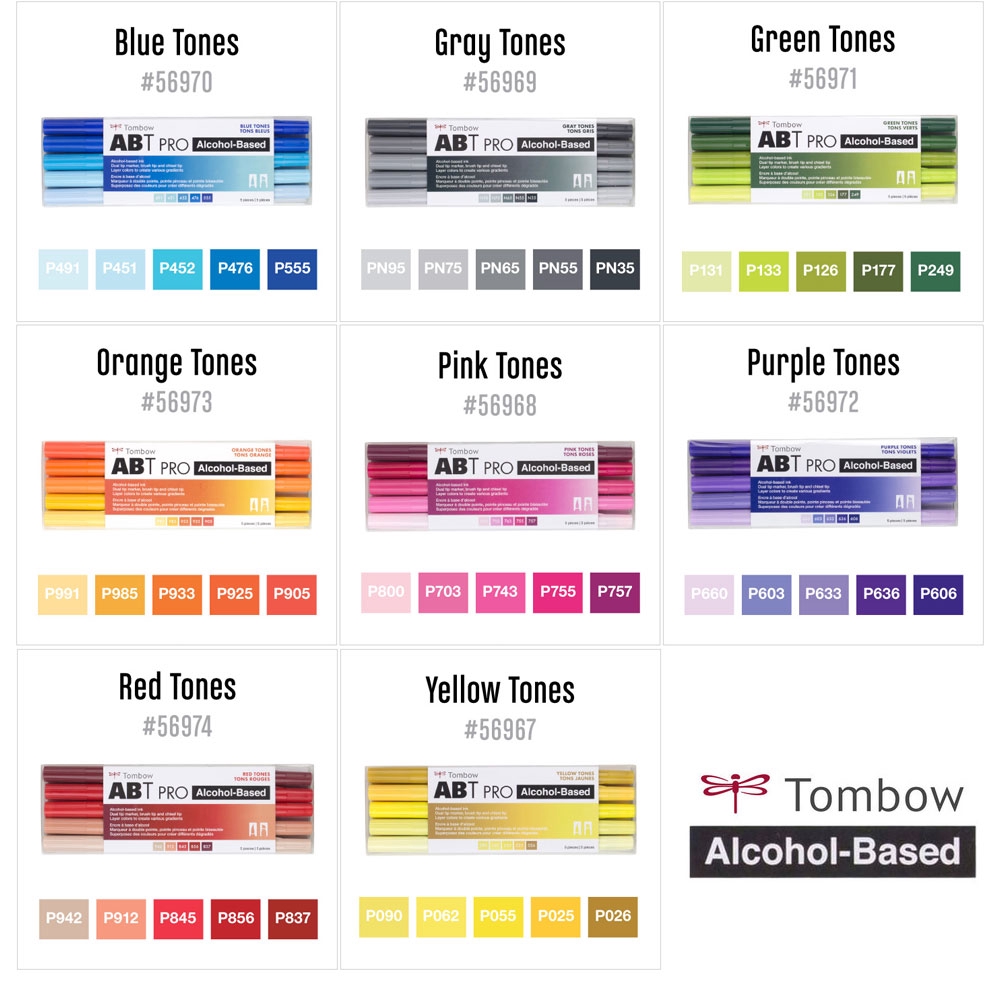 

Tombow Dual Brush Pen ABT PRO Tones Set 5 Marker