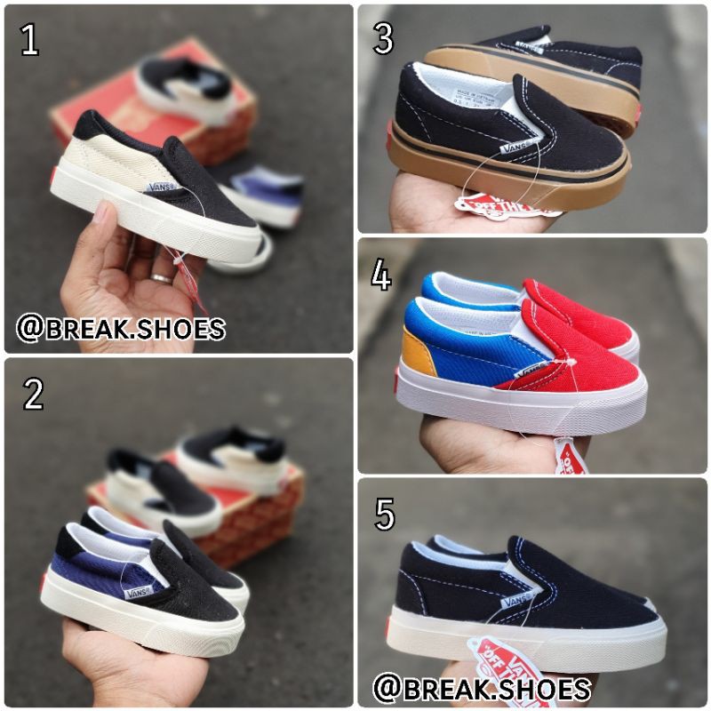 SEPATU ANAK SLIP ON MULTICOLOR / MARSMALLOW