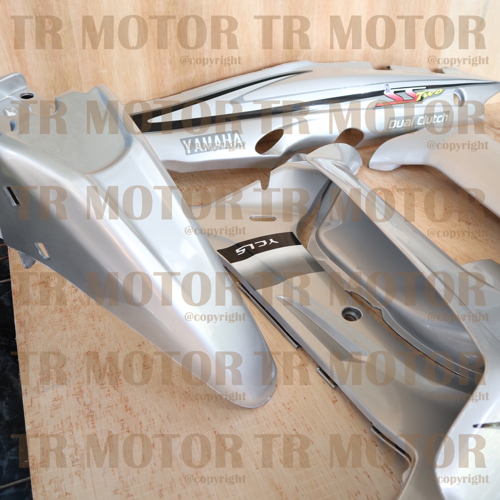 Cover Body Fizr F1zr  SS Two Silver Full Set Halus Cover Bodi Yamaha Fiz r