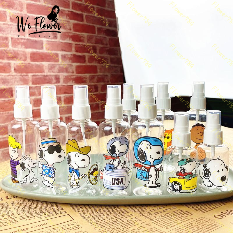 Botol Spray Kosong Bahan Plastik Motif Kartun Snoopy Ukuran 50ml/100ml