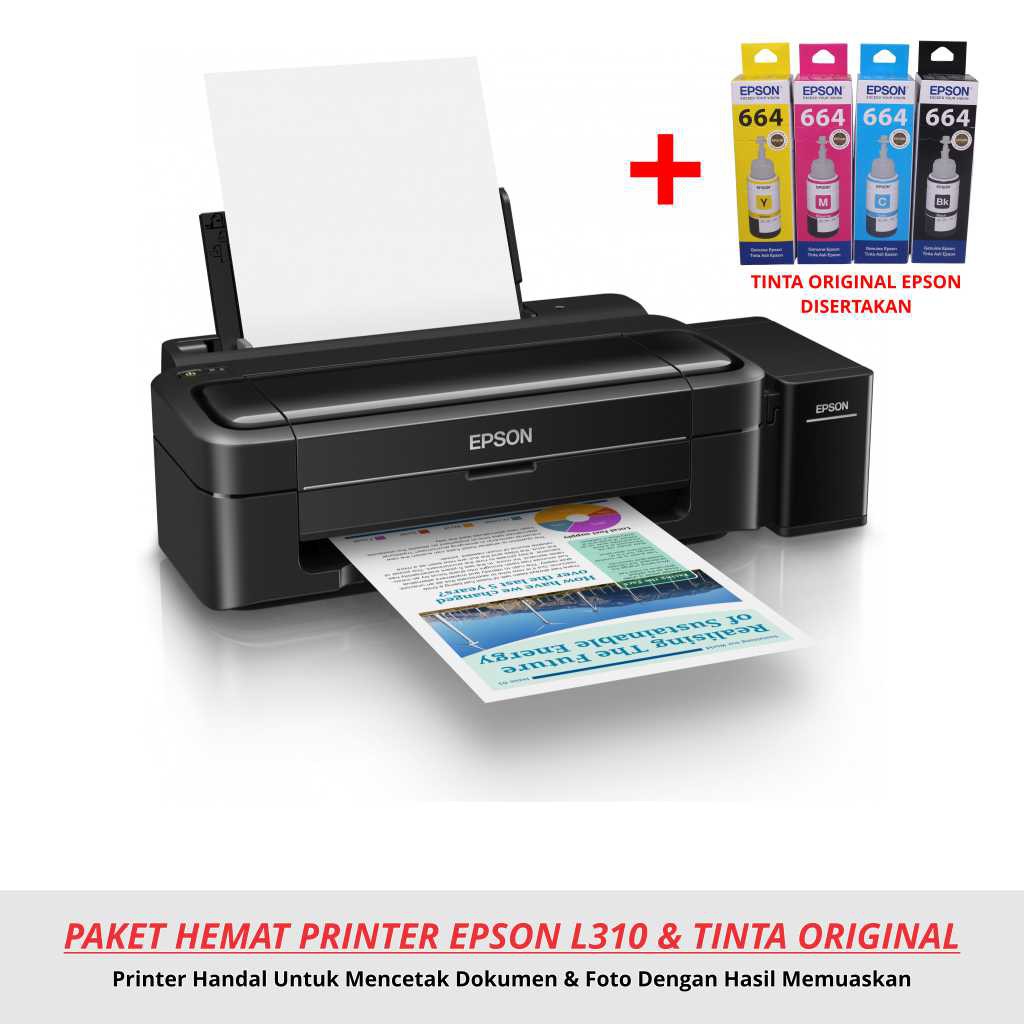 Paket Printer Modifikasi Epson L310 Original Shopee Indonesia