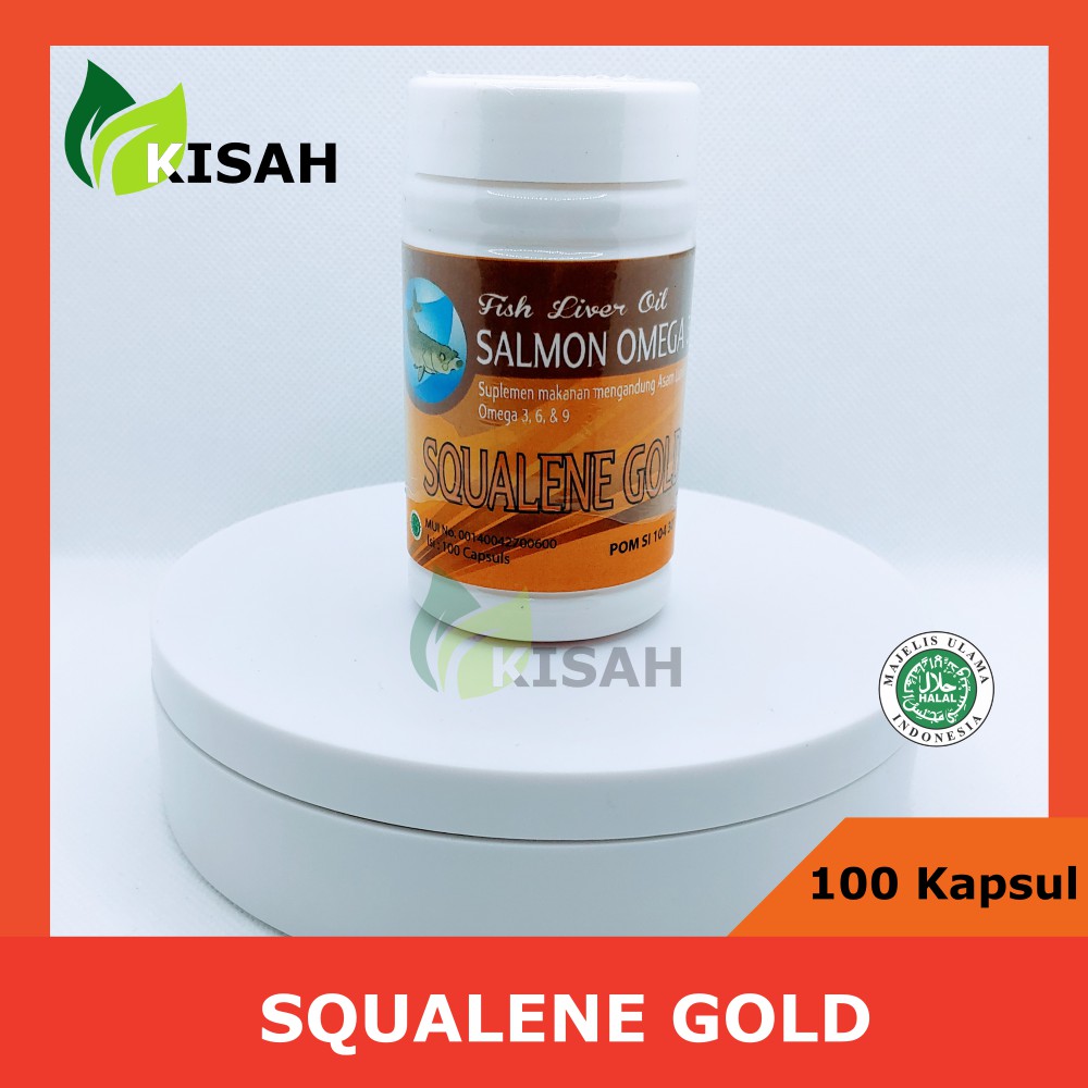 SQUALENE GOLD Minyak Ikan Salmon Suplemen Penambah Nafsu Makan Anak dan Dewasa Omega 3,6 dan 9