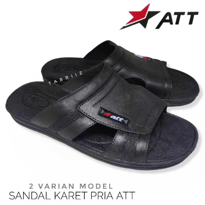 Sandal Karet Pria ATT sandal slop selop pria sandal karet cowok - Anti air awet lentur