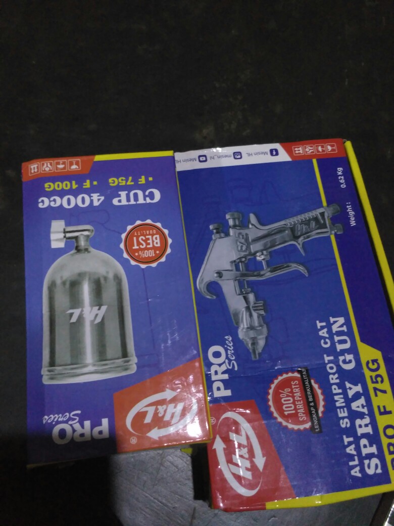 Spray Gun Spraygun H&l F75g F75 Tabung Atas
