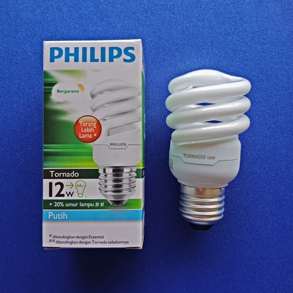 Lampu Philips Helix 12W 12 Watt Putih E27 - Lampu Spiral Tornado 12 W