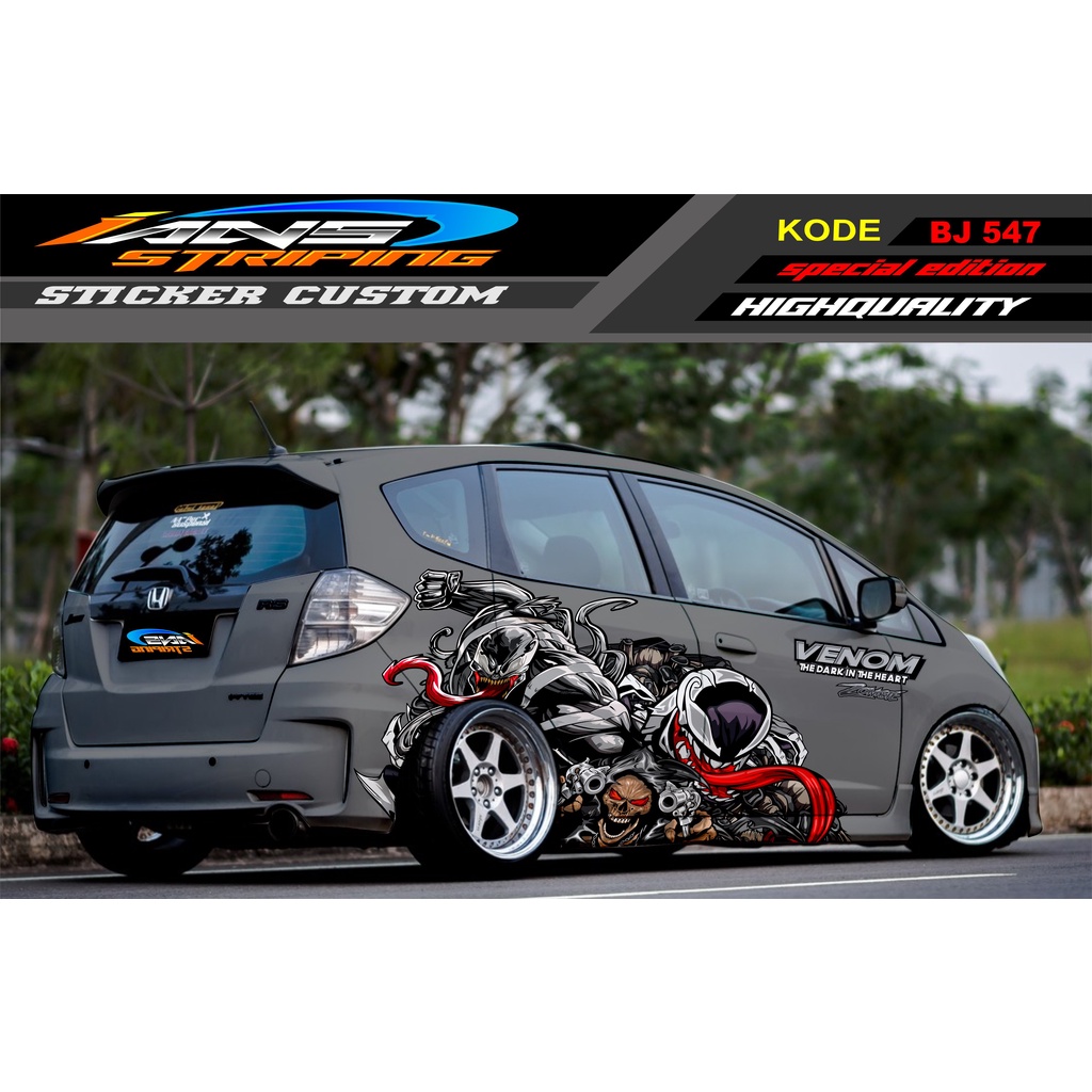 DECAL STIKER MOBIL JAZZ SIGRA BRIO YARIS SEDAN / STICKER SAMPING MOBIL / STICKER VARIASI MOBIL