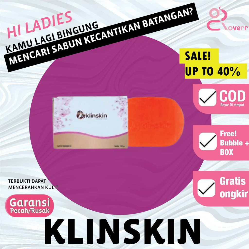 Sabun Mandi Pemutih Kulit Wajah Muka Badan Glowing Beauty Soap Klinskin Pria Wanita BPOM Ori 2+1 KL2