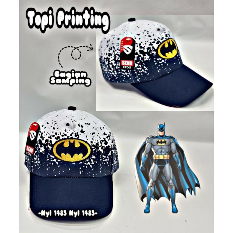 TOPI ANAK LAKI LAKI TERBARU GAMBAR KARTUN SUPERHERO TOPI ANAK LAKI LAKI MOTIF BATMAN TERMURAH