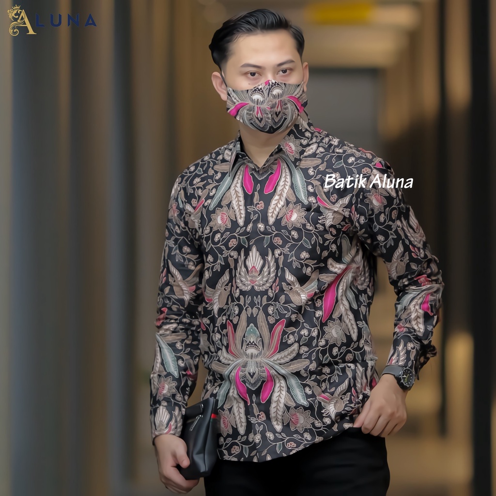 Baju Kemeja Batik Pria Cowok Lengan Panjang Regular Atasan Batik Premium Pria Cowo Prabuseno Kondangan Couple Pasangan Batik Pekalongan Anak Laki Laki Kekinian Original Modern Seragam Kantor Jumbo PCW 014