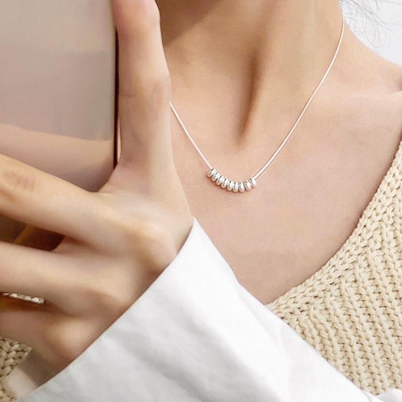 Kalung Rantai Manik-Manik Warna Permen Untuk Wanita