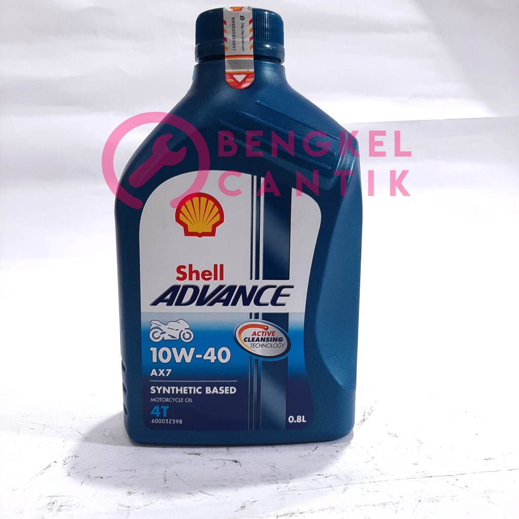 oli shell advance biru matic 10 w 40 synthetic base AX7 ukuran 0.8 Liter