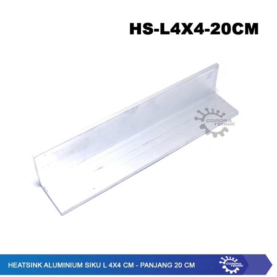 Heatsink Aluminium Siku L 4x4 cm - Panjang 20 cm