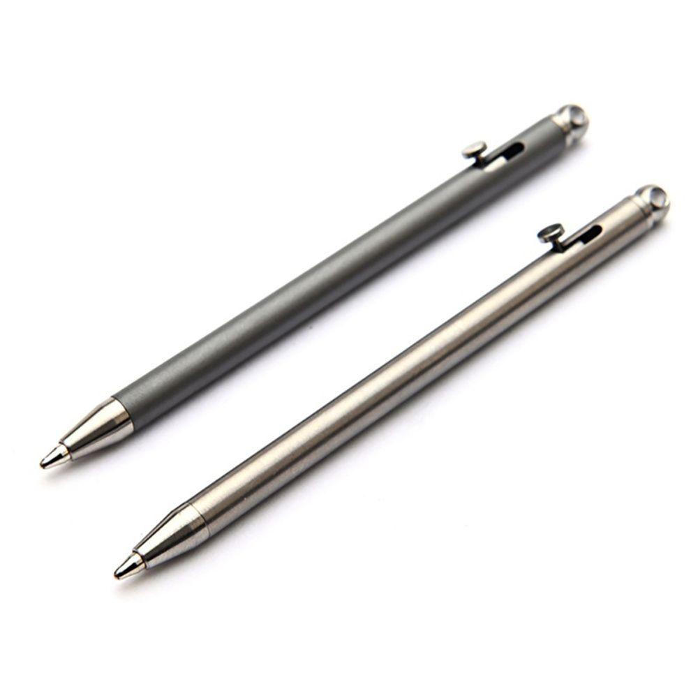 【 ELEGANT 】 Titanium Pen Portable Survival Signature Pen Gadget Gantungan Kunci Camping Outdoor Alat Peralatan Pulpen