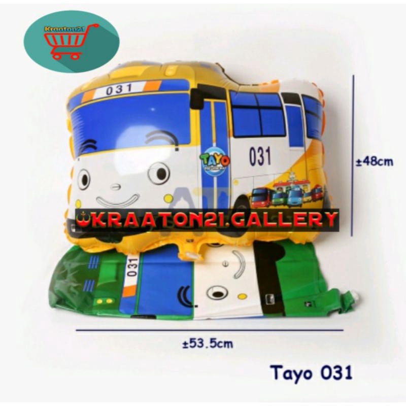 Balon karakter Tayo / balon gas / balon helium / balon pesta