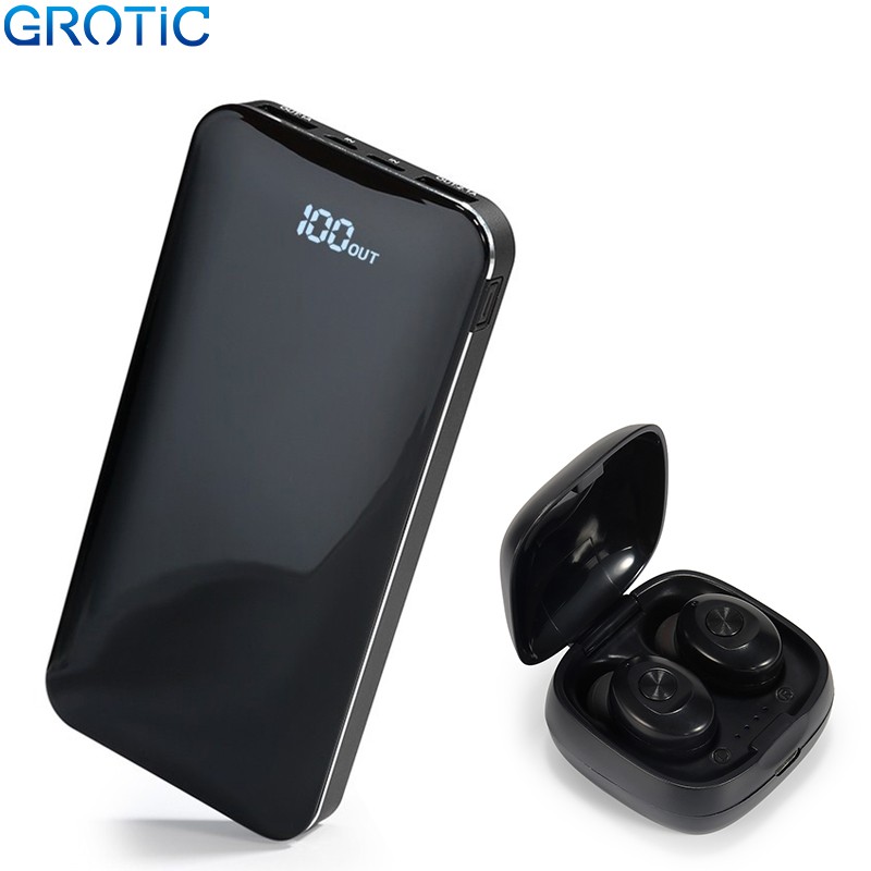 

GROTIC Power Bank 12000mAh (GY11) + Headset Bluetooth TWS 5.0 (XG12)